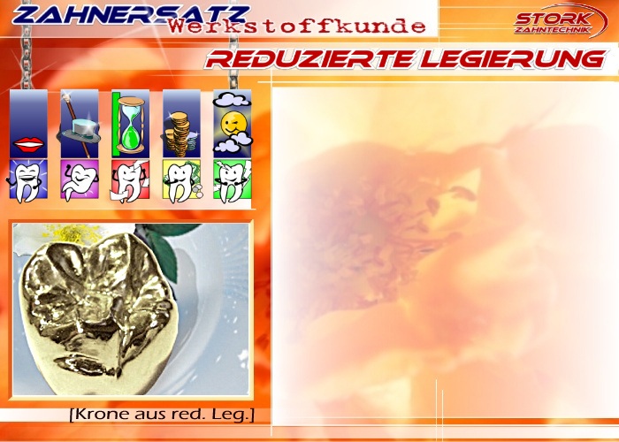 goldreduzierte Legierungen